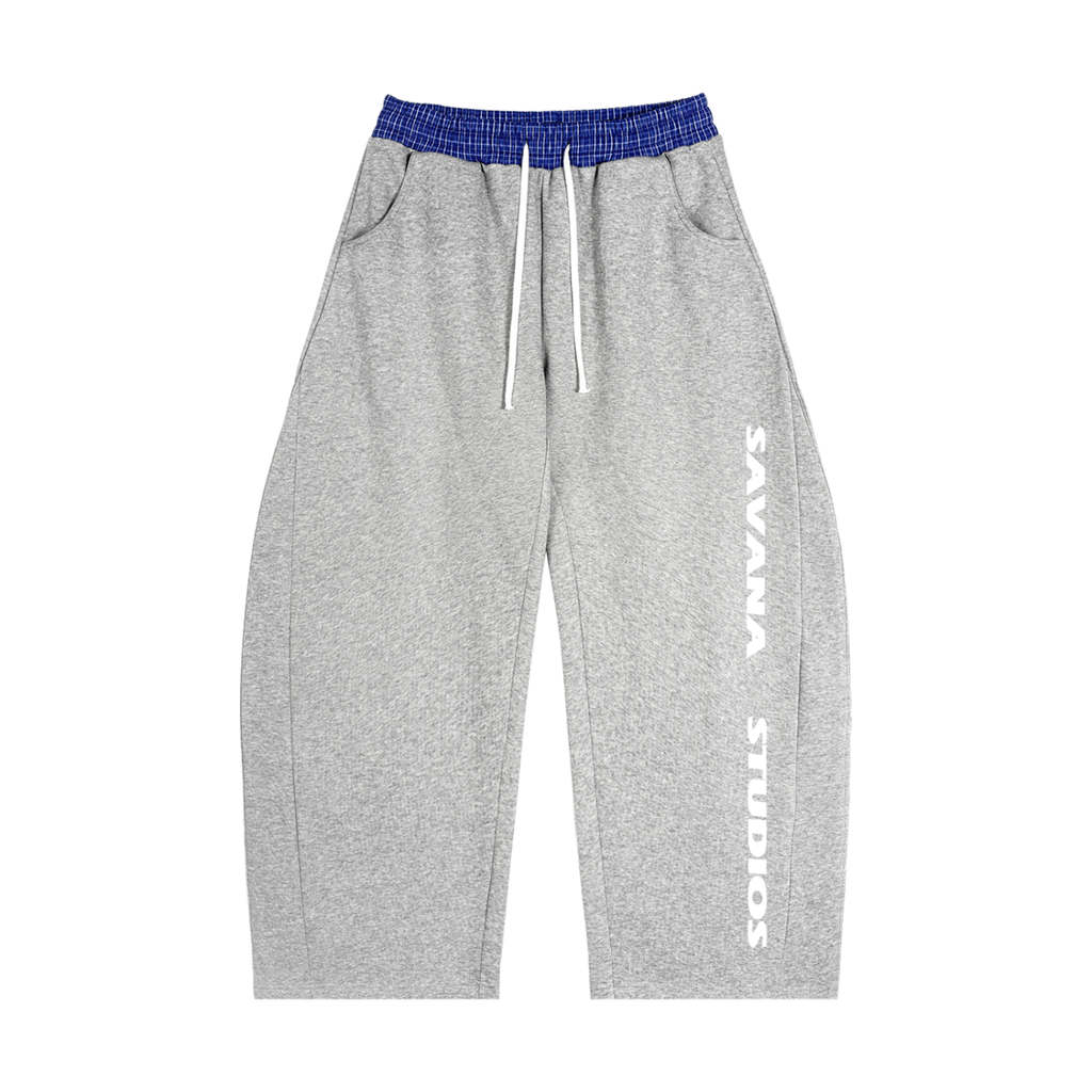 'plaided' barrel sweats