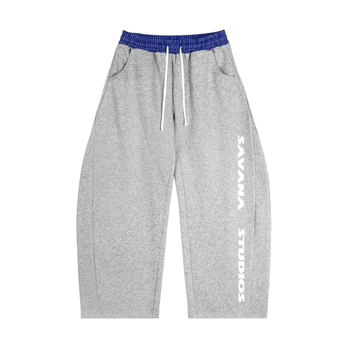 'plaided' barrel sweats