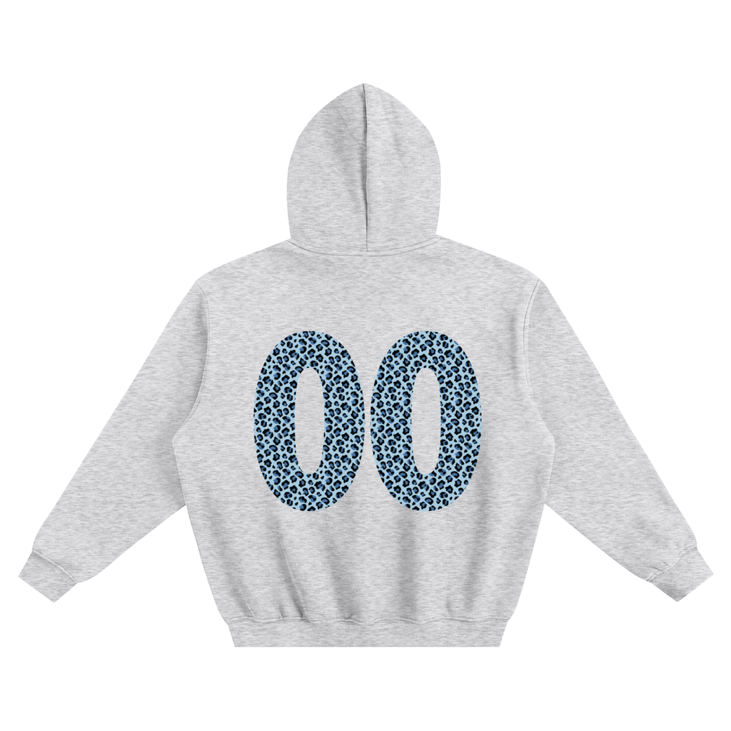 cheetah double zero fleeced boxy hoodie